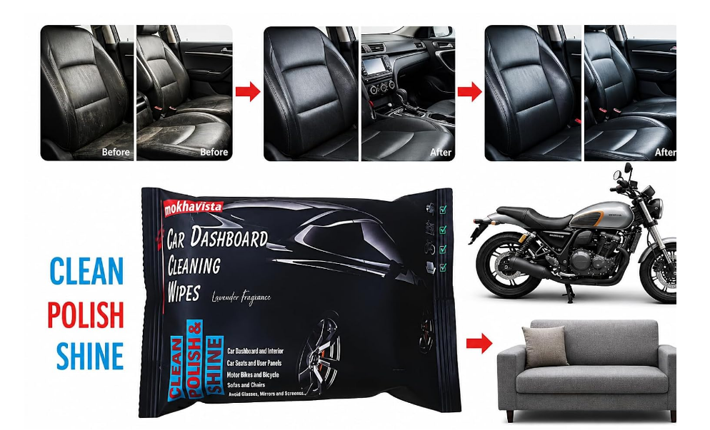 Mokha Vista Car Dashboard Cleaning Wipes