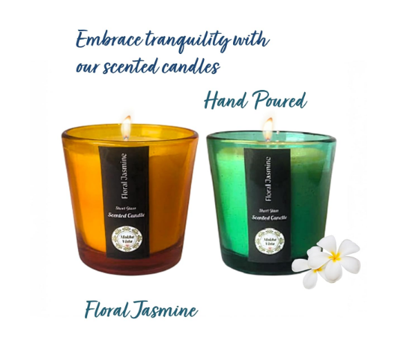 Floral Jasmine Scented Candles by Mokha Vista